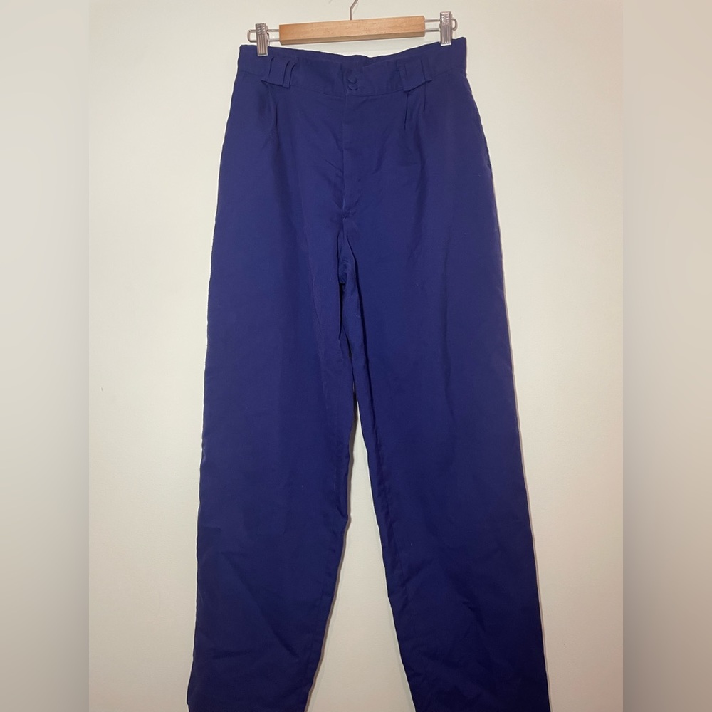 Vintage 80s Royal Blue Hi-Waisted Slacks